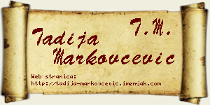 Tadija Markovčević vizit kartica